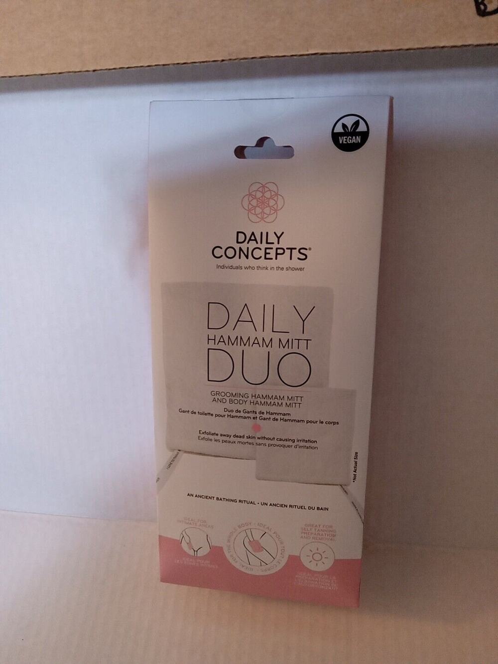 Daily Concepts Hammam Mitt Duo Exfoliating Turkish Shower Bath Mitt Body Groom